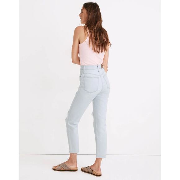 MADEWELL The Momjean in Harman Wash: Raw-Hem Edition Size 24 High Rise Taper 90s - Picture 5 of 10